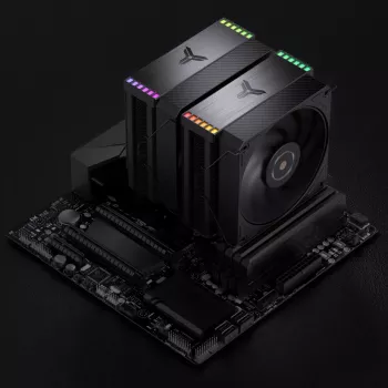 Procesora dzesētājs Jonsbo HX6280 PWM RGB 130 mm, melns