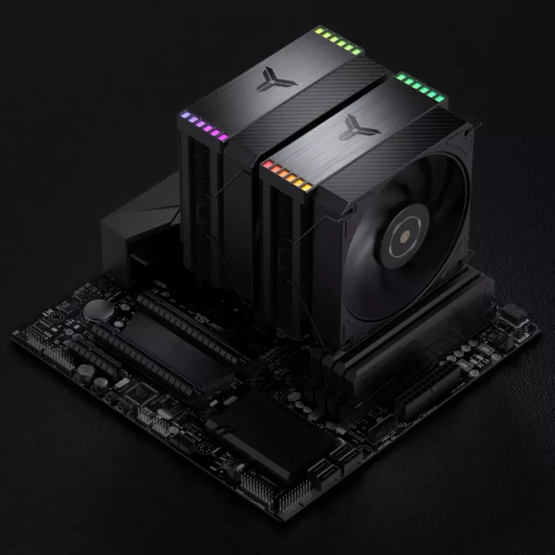 Procesora dzesētājs Jonsbo HX6280 PWM RGB 130 mm, melns