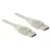 USB kabelis DeLOCK 83889 USB 2.0 2 m Caurspīdīgs
