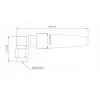 Teltonika LTE antena 003R-00296, 5dBi, SMA-vīriešu, leņķa