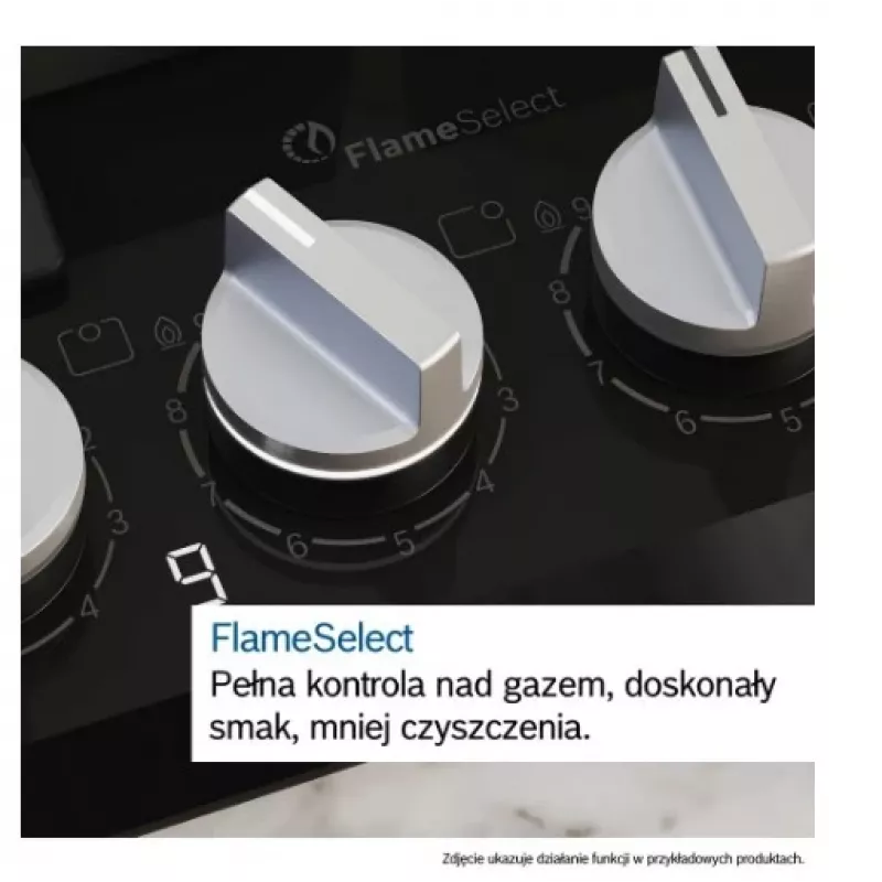 Iebūvējamā gāzes plīts virsma Bosch PPP6A2I40, 4 zonas, čuguna restes, melna, 590×520×54 mm, rotācijas slēdžu vadība