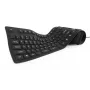Silikona tastatūra USB+PS/2 melna