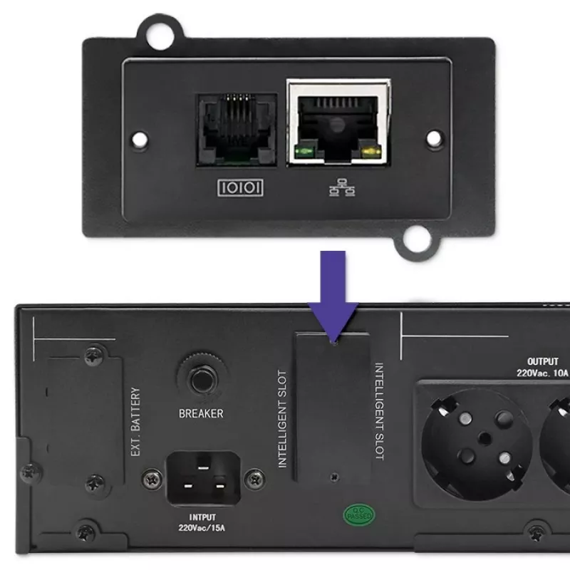UPS QOLTEC 53946 Line Interactive 2 kVA nepārtrauktās barošanas avots