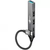 Goobay Slim 4 portu USB centrmezgls, USB-C™ uz USB-C™/USB-A, USB 3.2 (74459)