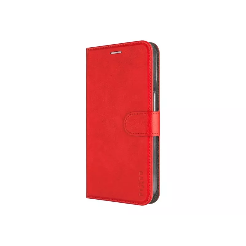 FIXED ādas grāmatveida vāciņš Samsung Galaxy A36 5G — sarkans, priekšpuses un aizmugures aizsardzība, precīzi izgriezumi