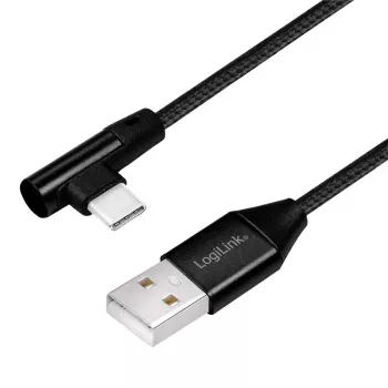 LogiLink CU0137 USB kabelis USB 2.0 0,3 M USB A uz USB C melns