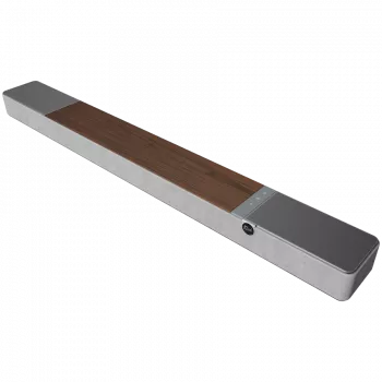 Soundbar skaļrunis KLIPSCH 1073541 — 3.1.2 kanāli, 100 W RMS, iebūvēts zemfrekvences skaļrunis, pelēks/valriekstkoks