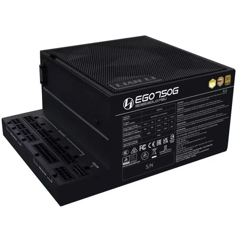 Barošanas bloks LIAN LI EDGE GOLD 750 — 750 W, 80 PLUS Gold, aktīvais PFC