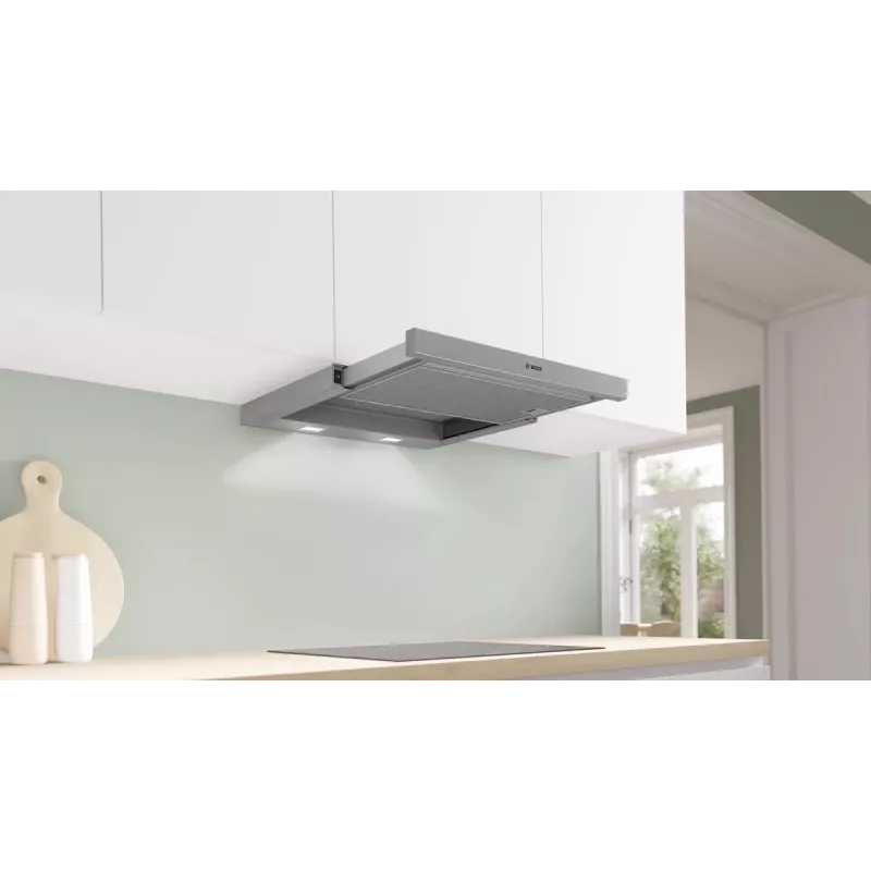 Bosch Serie 2 DFM064W55 tvaika nosūcējs daļēji iebūvējams (izvelkams) Metālisks, Sudrabains 394 m³/h