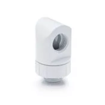 90° Rotary Fitting BitsPower Artemis — arctic balta (BPM-AT90R-WH)