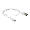 USB kabelis DeLOCK 84807 USB 2.0 1 m USB A Micro-USB B Balts