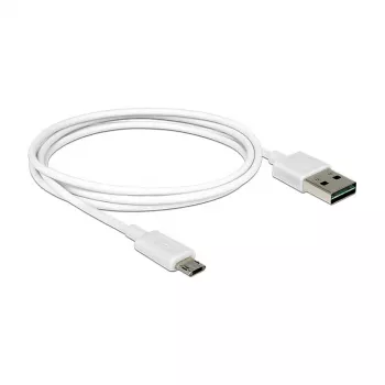 USB kabelis DeLOCK 84807 USB 2.0 1 m USB A Micro-USB B Balts