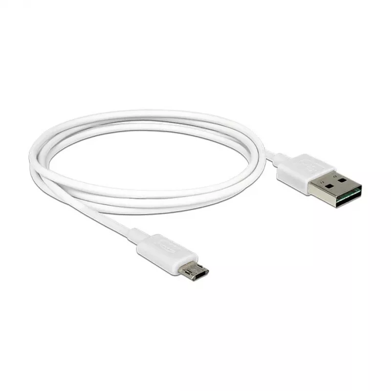 USB kabelis DeLOCK 84807 USB 2.0 1 m USB A Micro-USB B Balts