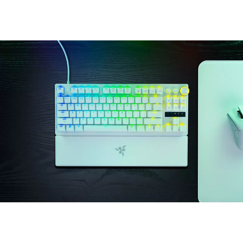 Razer Huntsman V3 Pro Tenkeyless 8KHz | Spēļu tastatūra | Vadu | ASV | Balta | Razer Analog Optical Switch Gen-2