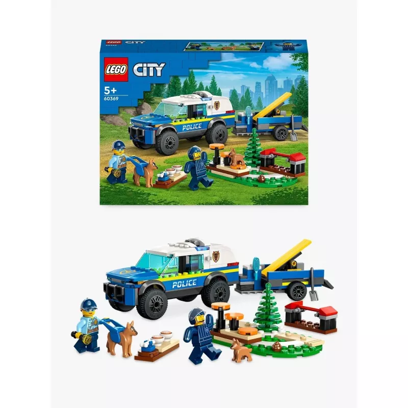 LEGO Mobilais policijas suņu treniņu komplekts ar policijas suni un treniņu aprīkojumu