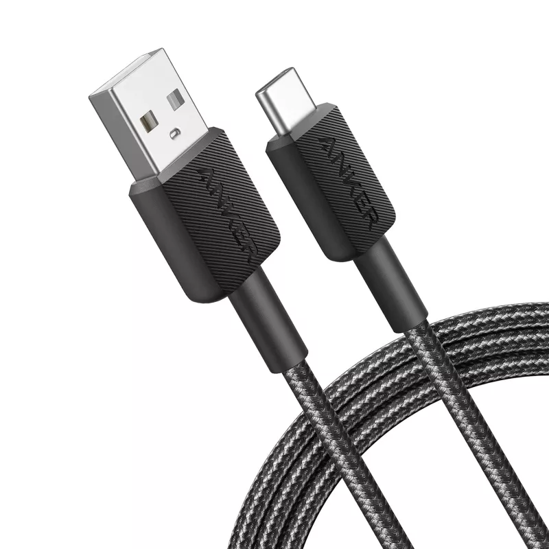 Anker Innovations 322 USB-A uz USB-C kabelis, neilons, 1,8 m, melns - kabelis - digitāls/dati