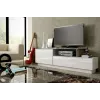 Cama TV skapis SIGMA 3 180 balts/balts glancēts + sonomas ozols