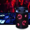 Pārnēsājams Bluetooth karaoke skaļrunis MANTA SPK0803B140 140W, darbināms ar baterijām, MIC/USB/microSD, FM, ekvalaizers, riteņi