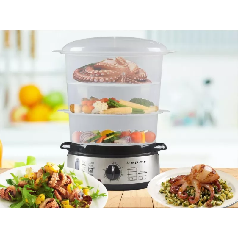 Tvaika katls Beper BC.250 3 grozi Uz galda 800 W Nerūsējošais tērauds