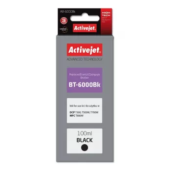 Activejet AB-6000Bk tintes pudele (Aizstāj Brother BT-6000BK; Supreme; 100 ml; melna)