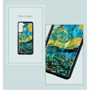 Aizsargmaciņš iKins Samsung Galaxy S21+ — zvaigžņotas nakts melns