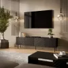 Cama LUCCA 4D TV skapis 200x40x59 melns