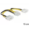 Iekšējais strāvas kabelis DeLOCK 83410 0,15 m EPS 8 kontaktu Molex 3 kontaktu