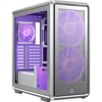 PC Midi Tower Cooler Master MasterFrame 600 Mesh Silver — atbalsta ATX/EATX, priekšā 2×200mm, 2.5 collu/3.5 collu diski