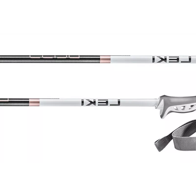 LEKI BLISS rozā zelta slēpošanas nūjas 115 cm