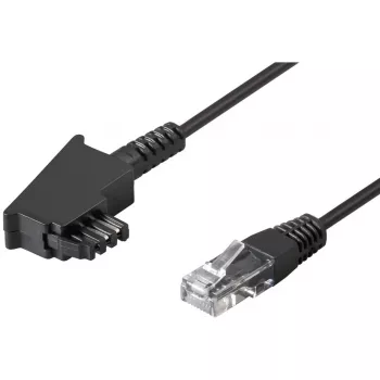 Wentronic Goobay - Telefona kabelis - TAE-F (V) - RJ-45 (V) - 10m - Melns (51235)