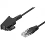 Wentronic Goobay - Telefona kabelis - TAE-F (V) - RJ-45 (V) - 10m - Melns (51235)
