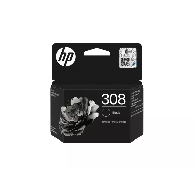 HP 308 Melns Oriģinālā Tintes Kasetne