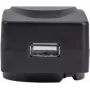 Manhattan tīkla USB-A mobilās ierīces lādētājs ar UK/ES/ASV adapteriem, viedtālruņa lādētājs, maināms tīkla adapteris, trīs gadu garantija, melns