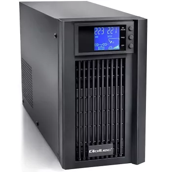 UPS QOLTEC Pure Sine Wave 3kVA 2400W ar AVR un LCD displeju