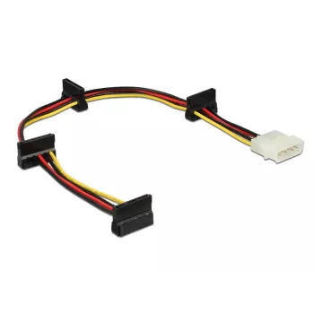 DeLOCK - Barošanas bloks - iekšējais barošanas bloks, 4 kontaktu (S) uz SATA strāvu (R) - 40cm - Daudzkrāsains (60142)