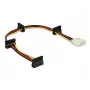 DeLOCK - Barošanas bloks - iekšējais barošanas bloks, 4 kontaktu (S) uz SATA strāvu (R) - 40cm - Daudzkrāsains (60142)