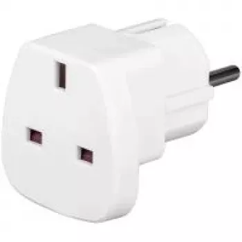 Wentronic Goobay ceļojumu adapteris, balts - UK-Socket > Type F (Type F, CEE 7/7) (94270)
