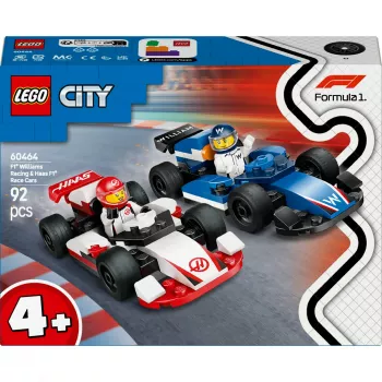LEGO CITY 60464 F1 - Williams Racing & Haas F1 sacensību mašīnas