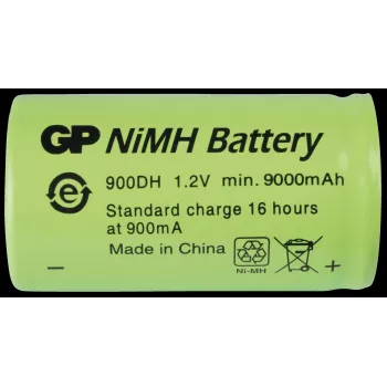 Uzlādējama NiMH D baterija GP 900DH 9000 mAh — GP D-izmēra (Mono)