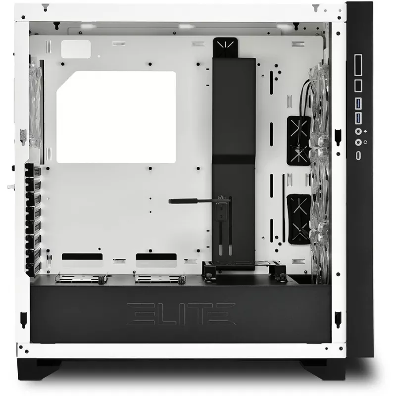 Sharkoon ELITE SHARK CA300H - Tornis - PC - Balts - ATX - EATX - micro ATX - Mini-ITX - Metāls - Rūdīts stikls - Spēlēm