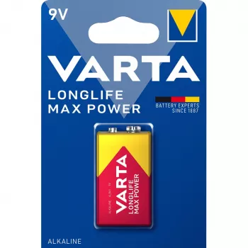 Vienreizējās lietošanas baterija Varta 9V Alkaline