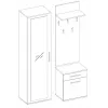Topeshop GAR DUO CZERŃ entryway Skapis