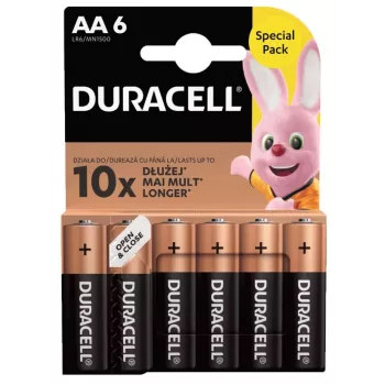 Bateriju iepakojums Duracell Basic AA / LR6 — 6 gabali (sārmu)