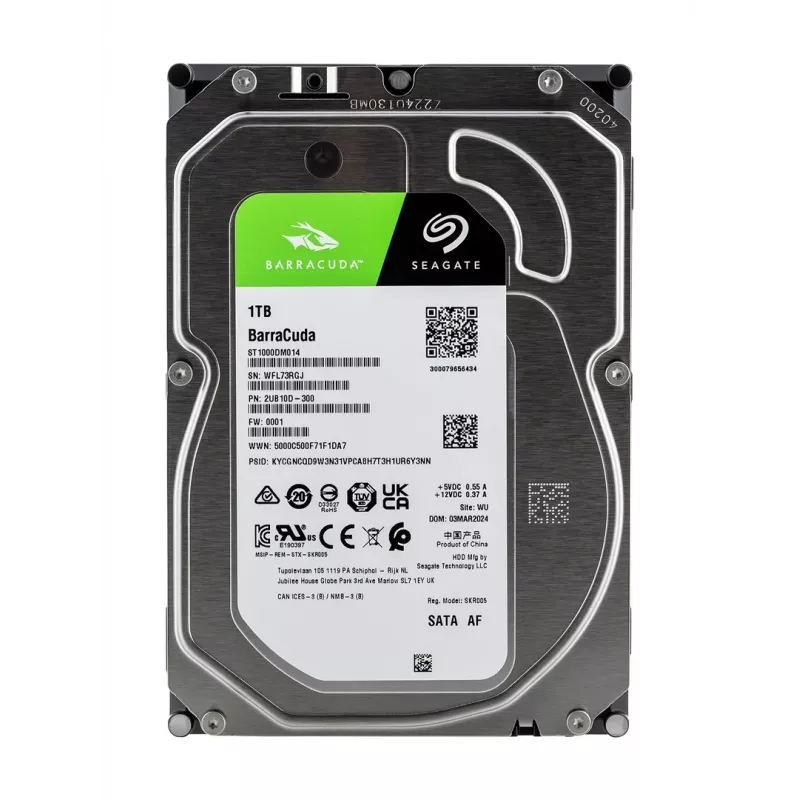 Seagate Barracuda ST1000DM014 iekšējais cietais disks 1 TB 7200 RPM 256 MB 3.5 collu Serial ATA III