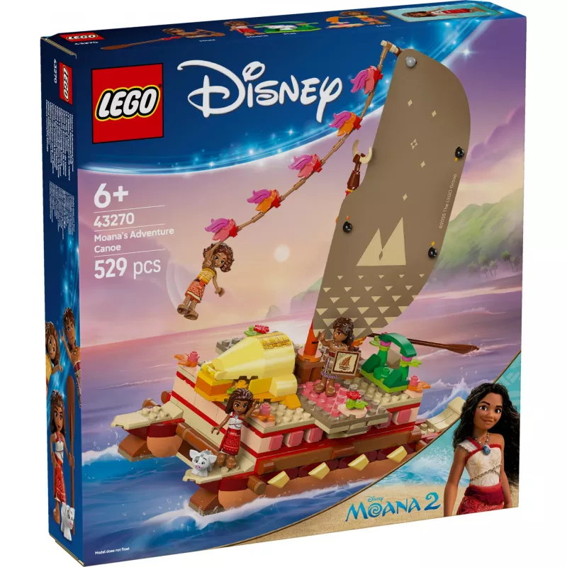 LEGO 43270 klucīšu komplekts — 529 elementi, 3 minifigūras, 260×120×220 mm, 0,198 kg, sudraba