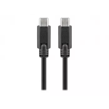 KAB Goobay USB-C™ 3.1 Generation 1 kabelis, melns, 2m USB-C™-Spraudnis > USB-C™-Spraudnis