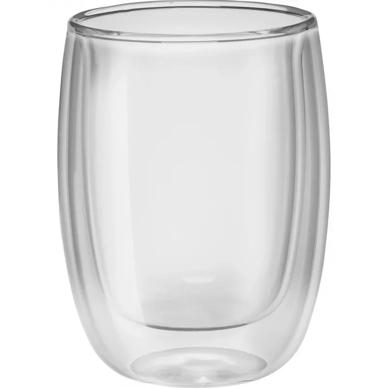 Borosilikāta stikla trauks ar dubultajām sieniņām ZWILLING 39500-076, 200 ml, dzidrs, 2 gab. komplektā