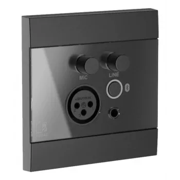 AUDAC WP225/B sienas panelis, XLR mikrof. + 3,5 mm ligzda, Bluetooth, melns