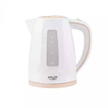 Elektriskā tējkanna Adler AD 1264 1,7 L 2200 W Lazdu riekstu un balta
