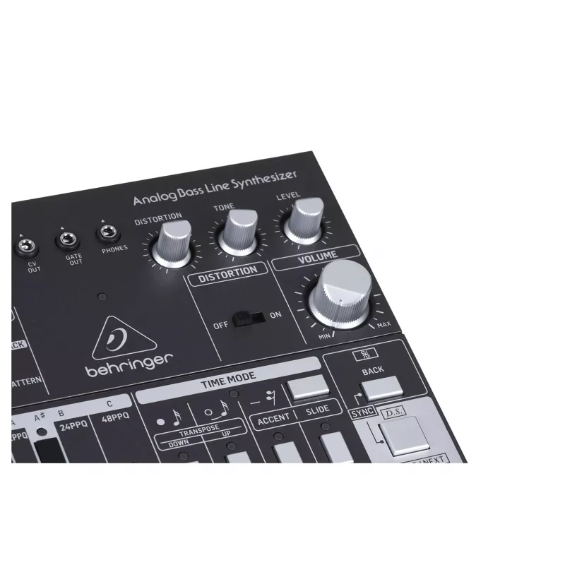Analog synthesizer Behringer TD-3-SB Melns 9V DC